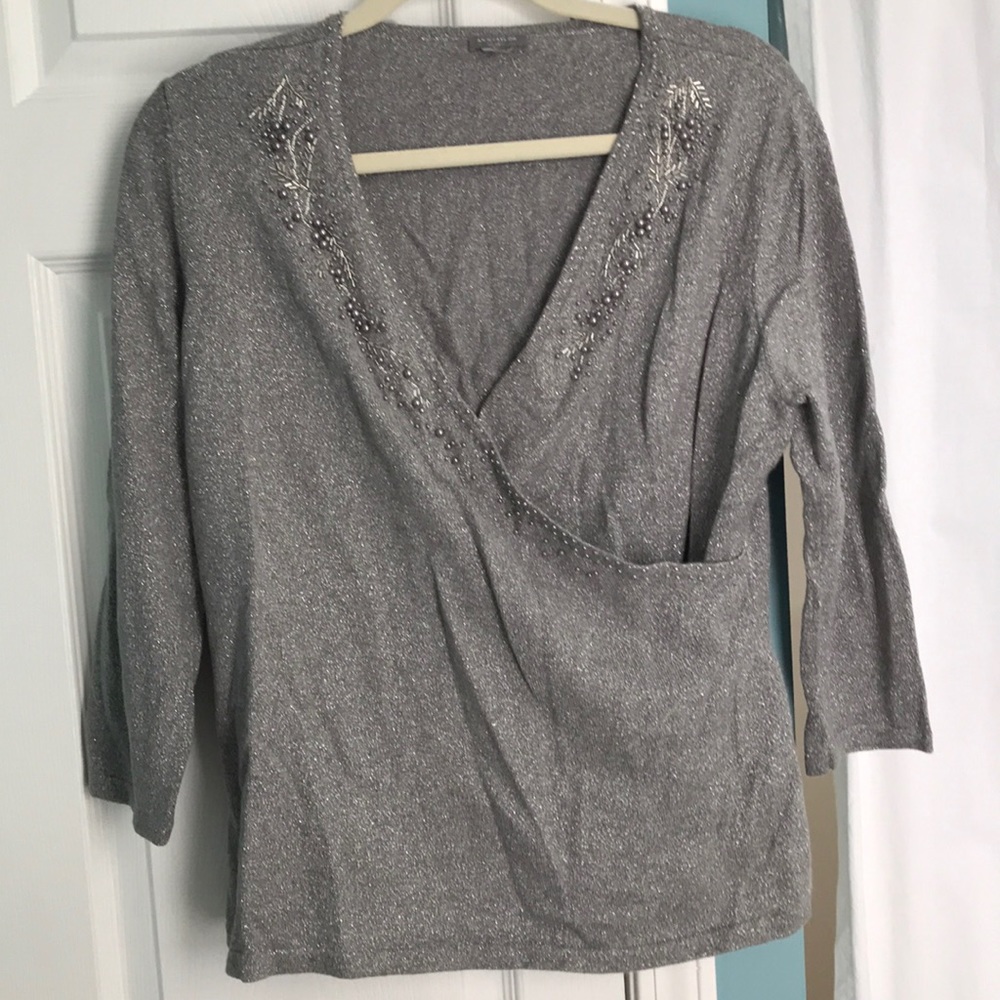 Ann Taylor faux wrap sweater